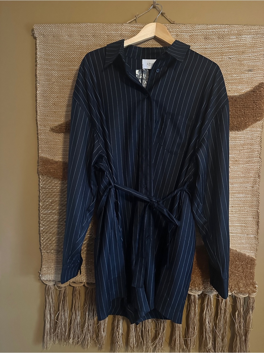 Légoe Heritage Work Romper size 3 in navy pinstripe